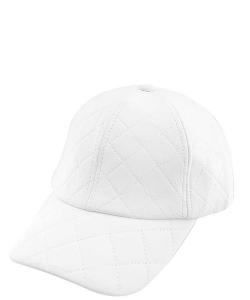 Quilt Stitching Cap Hat CAP-0051 WHITE